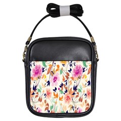 Vector Floral Art Girls Sling Bags by Amaryn4rt