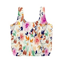 Vector Floral Art Full Print Recycle Bags (m)  by Amaryn4rt