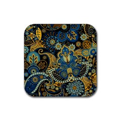 Retro Ethnic Background Pattern Vector Rubber Coaster (square)  by Amaryn4rt