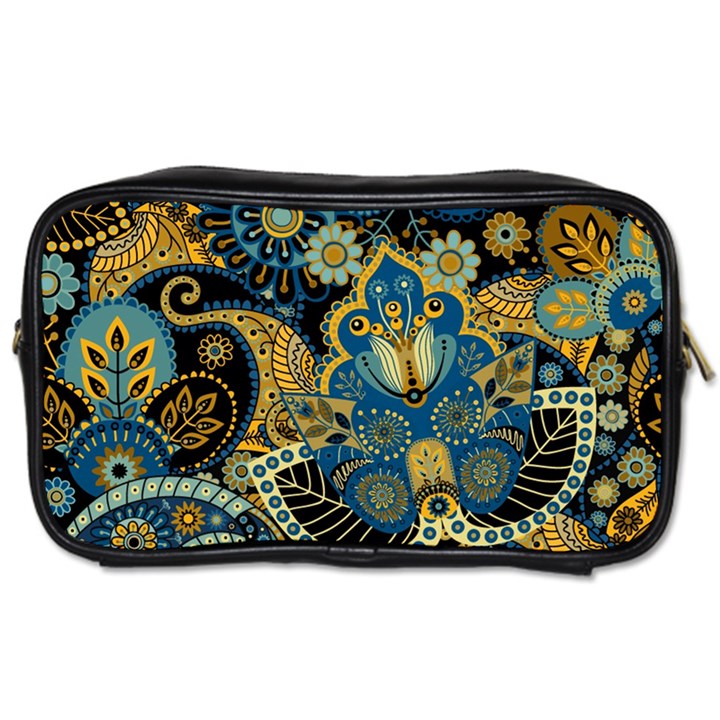 Retro Ethnic Background Pattern Vector Toiletries Bags