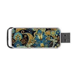 Retro Ethnic Background Pattern Vector Portable Usb Flash (two Sides) by Amaryn4rt