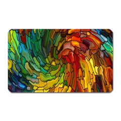 Stained Glass Patterns Colorful Magnet (rectangular)