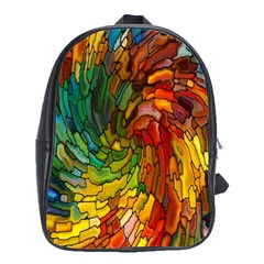 Stained Glass Patterns Colorful School Bags(large) 