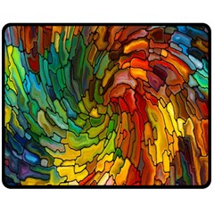 Stained Glass Patterns Colorful Fleece Blanket (medium) 