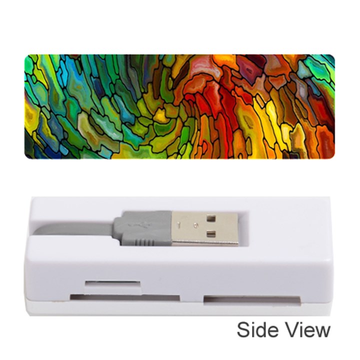 Stained Glass Patterns Colorful Memory Card Reader (Stick) 