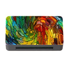 Stained Glass Patterns Colorful Memory Card Reader With Cf by Amaryn4rt