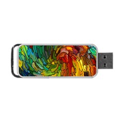 Stained Glass Patterns Colorful Portable Usb Flash (two Sides) by Amaryn4rt