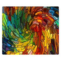 Stained Glass Patterns Colorful Double Sided Flano Blanket (small)  by Amaryn4rt