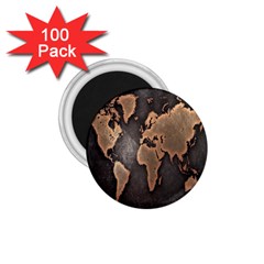 Grunge Map Of Earth 1 75  Magnets (100 Pack)  by Amaryn4rt