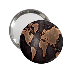 Grunge Map Of Earth 2 25  Handbag Mirrors by Amaryn4rt