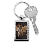 Grunge Map Of Earth Key Chains (Rectangle)  Front