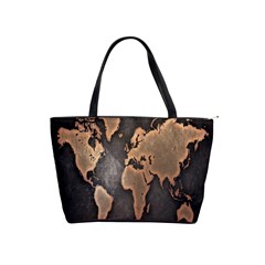 Grunge Map Of Earth Shoulder Handbags by Amaryn4rt