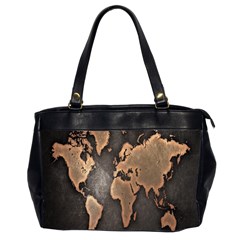 Grunge Map Of Earth Office Handbags (2 Sides)  by Amaryn4rt