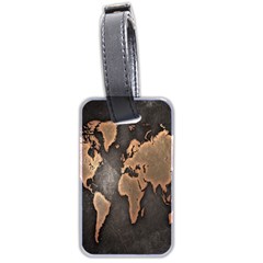 Grunge Map Of Earth Luggage Tags (two Sides) by Amaryn4rt