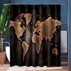 Grunge Map Of Earth Shower Curtain 60  X 72  (medium)  by Amaryn4rt