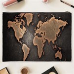 Grunge Map Of Earth Cosmetic Bag (XXXL)  Back