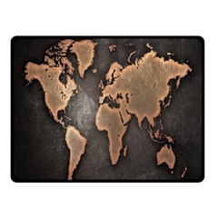 Grunge Map Of Earth Double Sided Fleece Blanket (small)  by Amaryn4rt