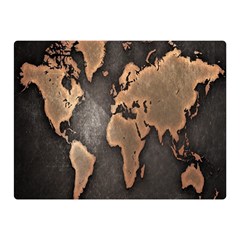 Grunge Map Of Earth Double Sided Flano Blanket (mini)  by Amaryn4rt