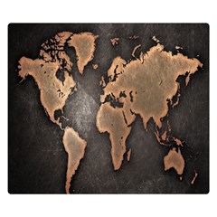 Grunge Map Of Earth Double Sided Flano Blanket (small)  by Amaryn4rt