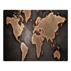 Grunge Map Of Earth Double Sided Flano Blanket (large)  by Amaryn4rt