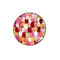 Rose Color Beautiful Flowers Hat Clip Ball Marker by Amaryn4rt