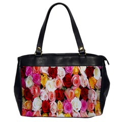 Rose Color Beautiful Flowers Office Handbags by Amaryn4rt