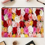 Rose Color Beautiful Flowers Cosmetic Bag (XXXL)  Front