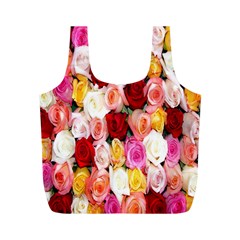 Rose Color Beautiful Flowers Full Print Recycle Bags (m)  by Amaryn4rt