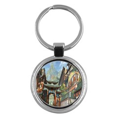 Japanese Art Painting Fantasy Key Chains (Round) 