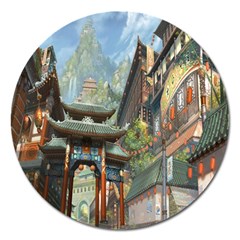 Japanese Art Painting Fantasy Magnet 5  (Round)