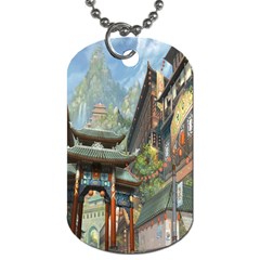 Japanese Art Painting Fantasy Dog Tag (one Side) by Amaryn4rt