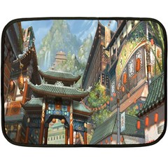 Japanese Art Painting Fantasy Fleece Blanket (Mini)