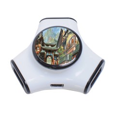 Japanese Art Painting Fantasy 3-Port USB Hub