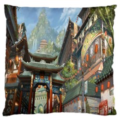 Japanese Art Painting Fantasy Large Flano Cushion Case (Two Sides)