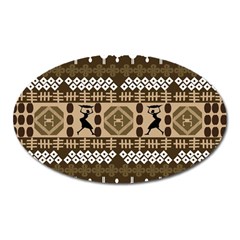 African Vector Patterns Oval Magnet by Amaryn4rt