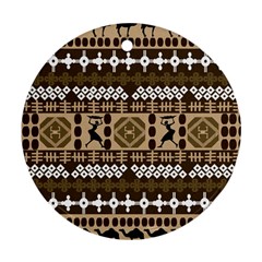 African Vector Patterns Round Ornament (two Sides)