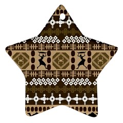 African Vector Patterns Star Ornament (two Sides) by Amaryn4rt