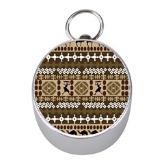 African Vector Patterns Mini Silver Compasses by Amaryn4rt