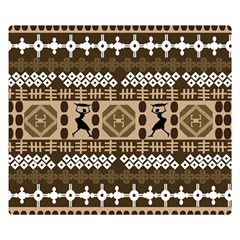 African Vector Patterns Double Sided Flano Blanket (small)  by Amaryn4rt