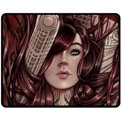 Beautiful Women Fantasy Art Fleece Blanket (medium) 