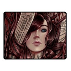 Beautiful Women Fantasy Art Fleece Blanket (small)