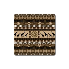 African Vector Patterns  Square Magnet by Amaryn4rt