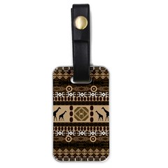 African Vector Patterns  Luggage Tags (one Side) 