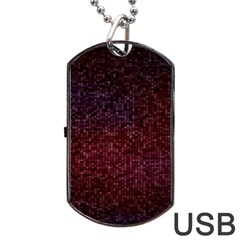 3d Tiny Dots Pattern Texture Dog Tag Usb Flash (one Side)