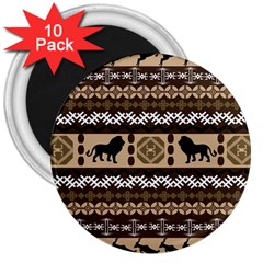 African Vector Patterns  3  Magnets (10 Pack) 