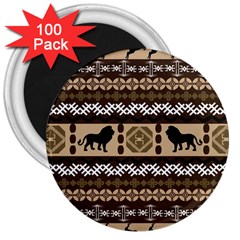 African Vector Patterns  3  Magnets (100 Pack)