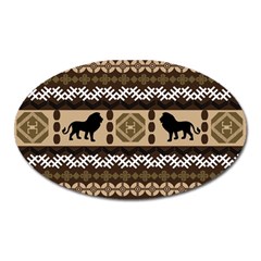 African Vector Patterns  Oval Magnet by Amaryn4rt