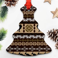 African Vector Patterns  Christmas Tree Ornament (two Sides) by Amaryn4rt