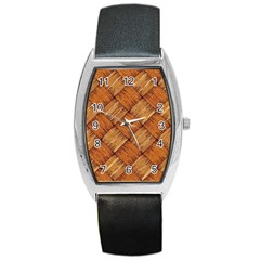 Vector Square Texture Pattern Barrel Style Metal Watch by Amaryn4rt