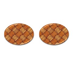 Vector Square Texture Pattern Cufflinks (oval) by Amaryn4rt